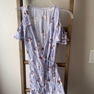NWOT - purple floral wrap dress